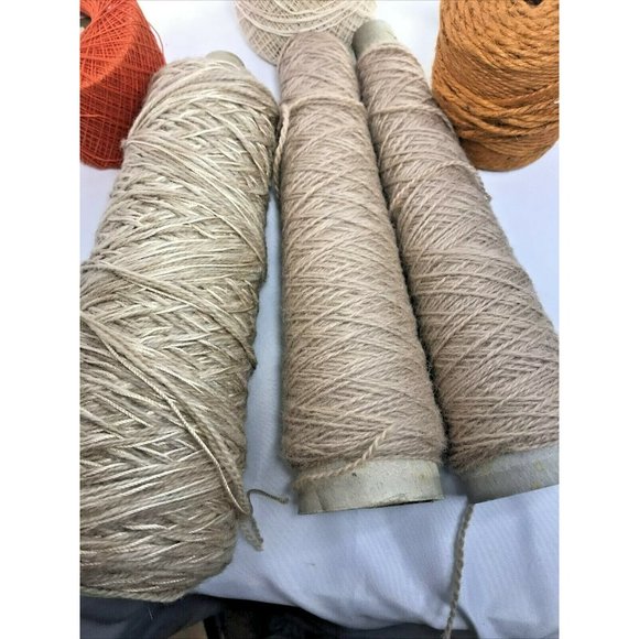 Vintage J.&P. Coats Knit Cro-Sheen Cotton And Random Wool Leftover Yarn - Picture 8 of 12